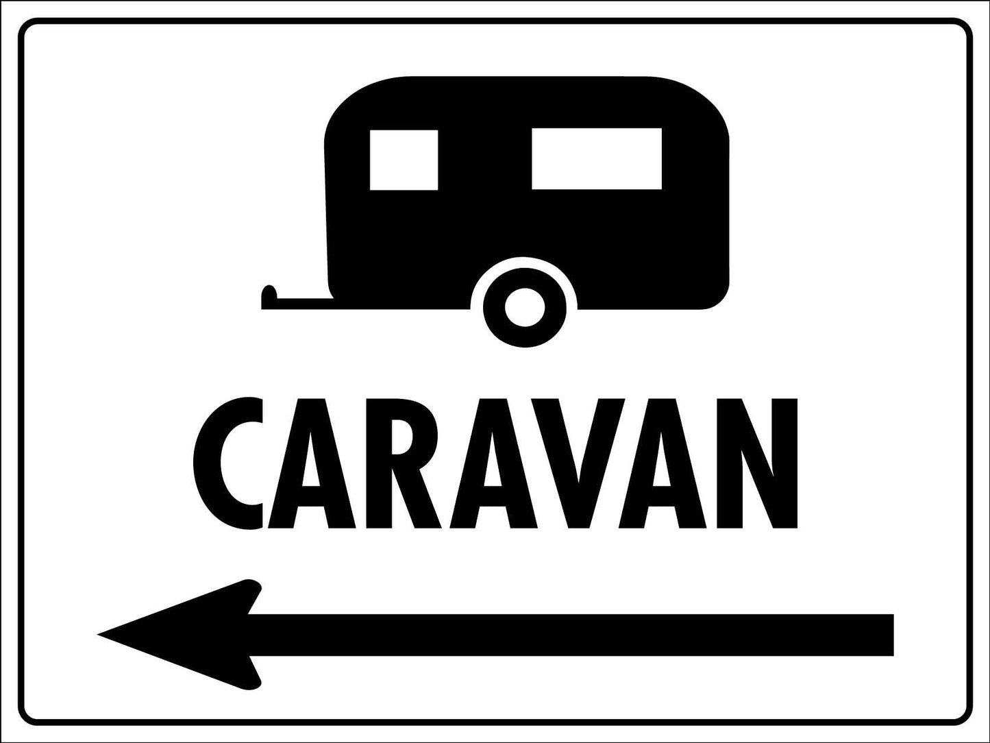 Caravan (Left Arrow) Sign