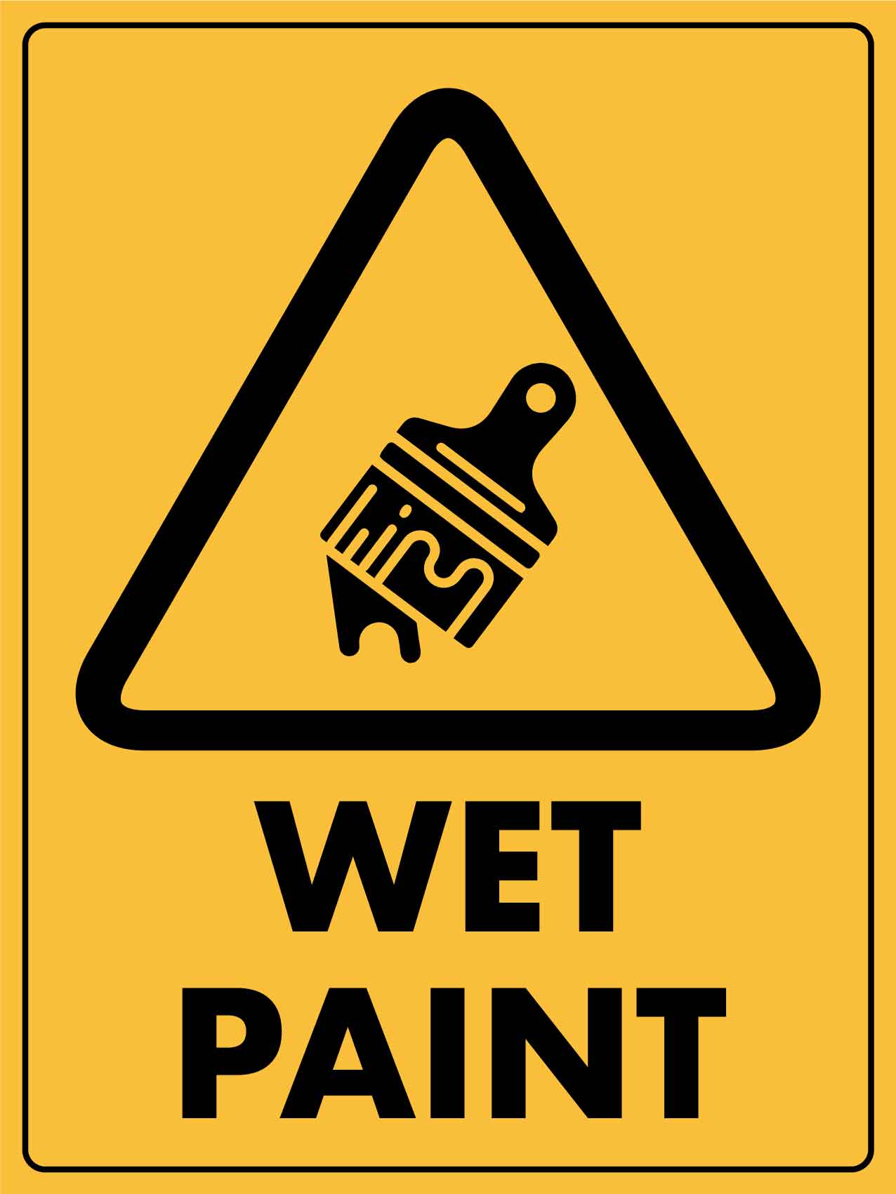 Caution Wet Paint Sign