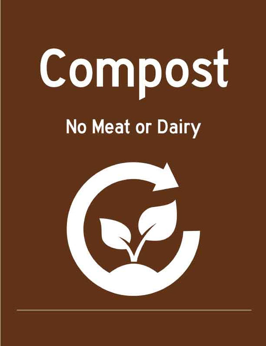 Compost No Meat or Dairy Sign