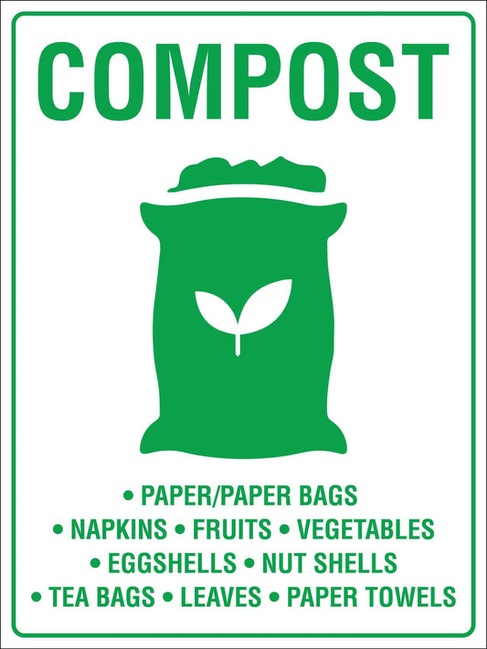 Compost Paper Paper Bags Sign