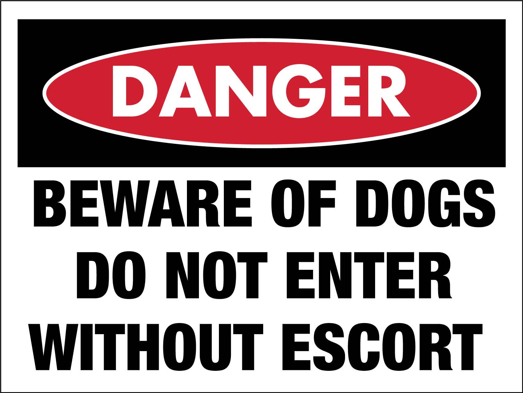 beware of dog sign