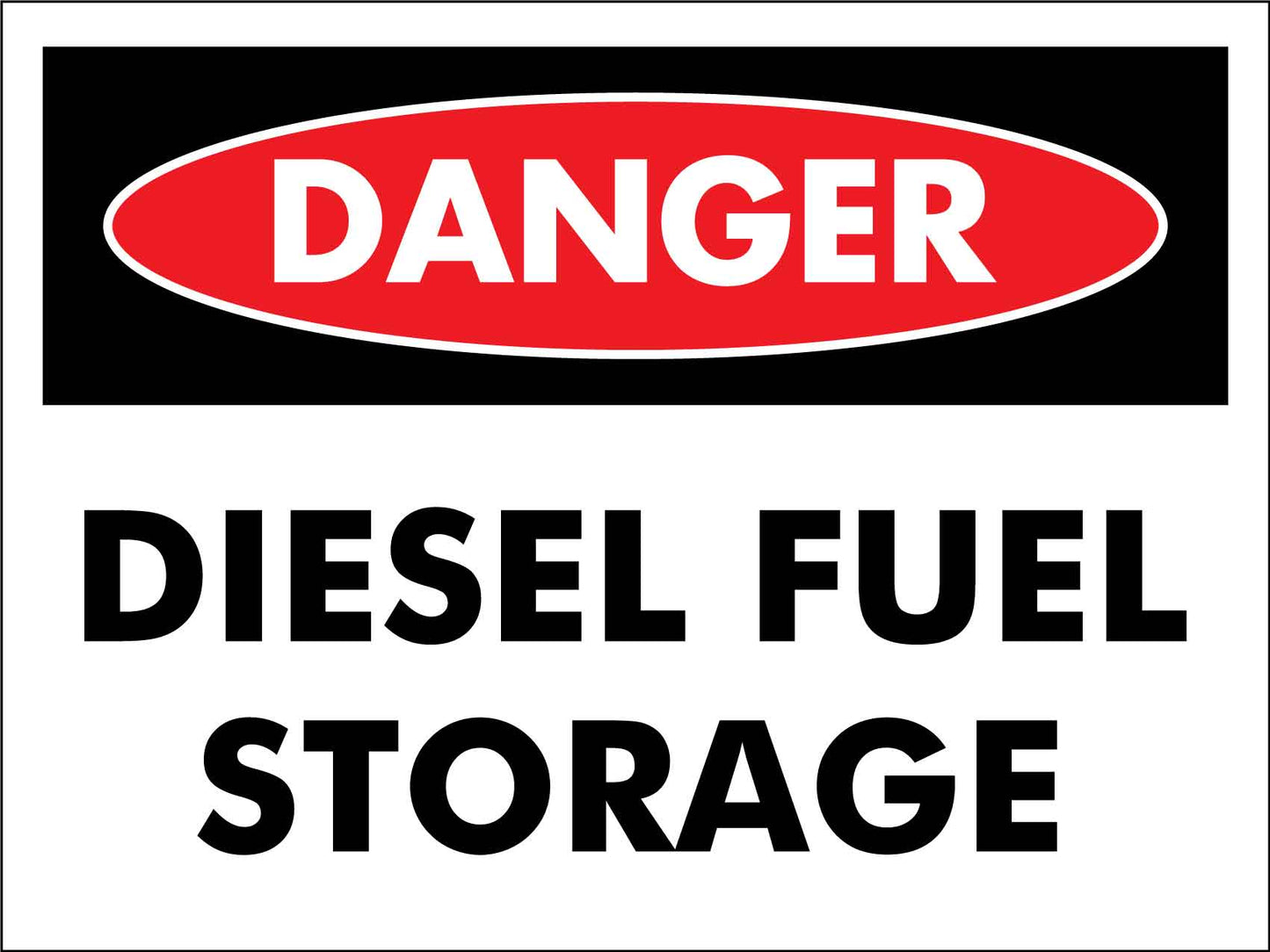 Danger Diesel Fuel Storage Sign
