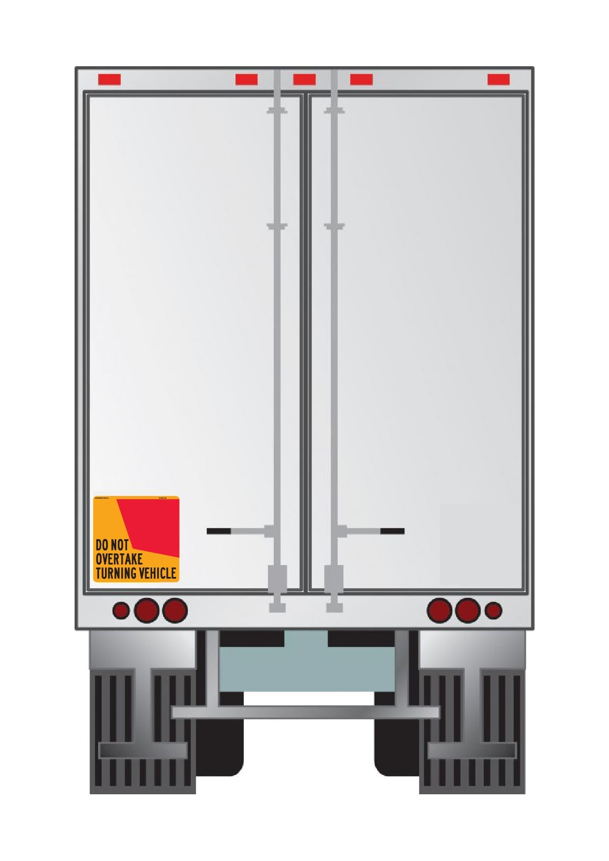 Do Not Overtake Turning Vehicle NSW (Left Hand Side Only) 400mm Reflective Sign