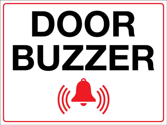 Door Buzzer Sign