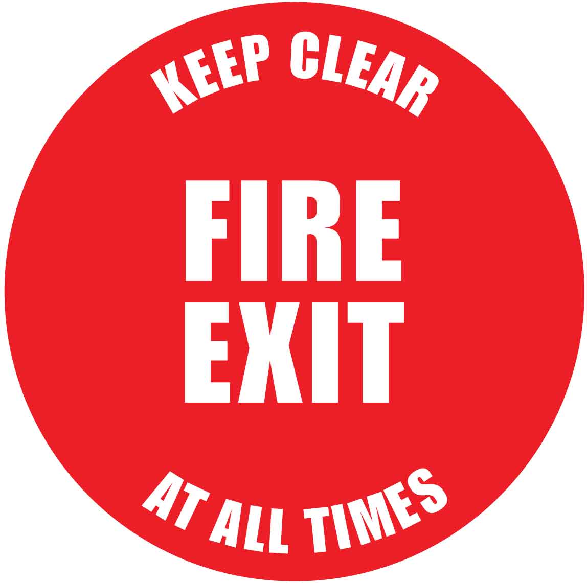 Fire Exit Keep Clear Decal