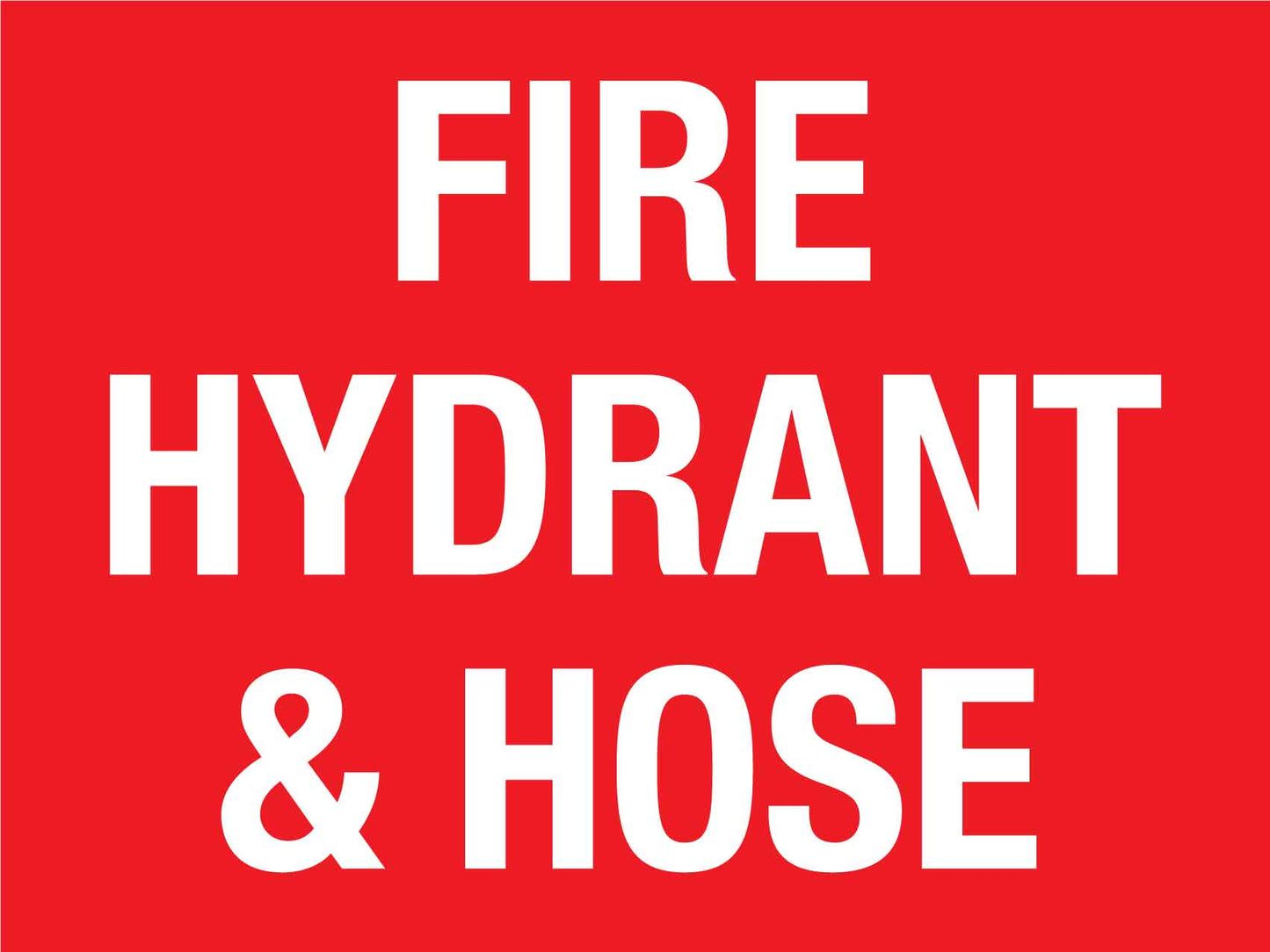 Fire Hydrant & Hose Sign