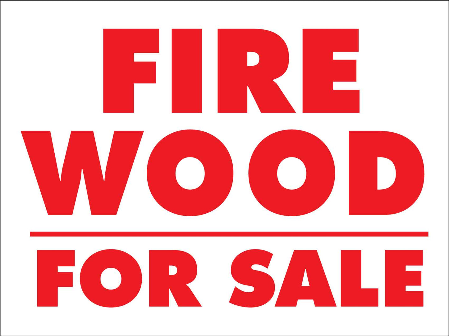 Fire Wood For Sale Sign