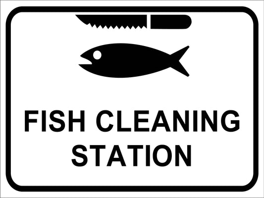 Fish Cleaning Station Long Sign