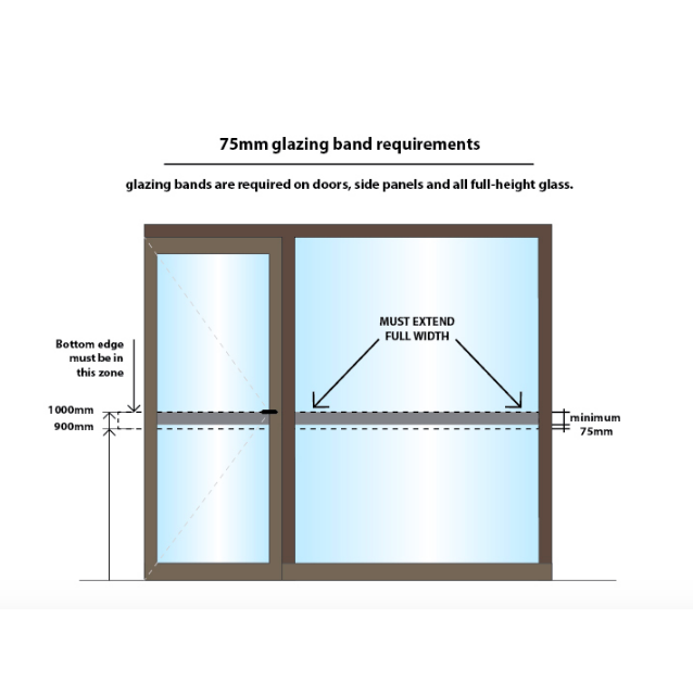 Window Safety Decals - Frosted