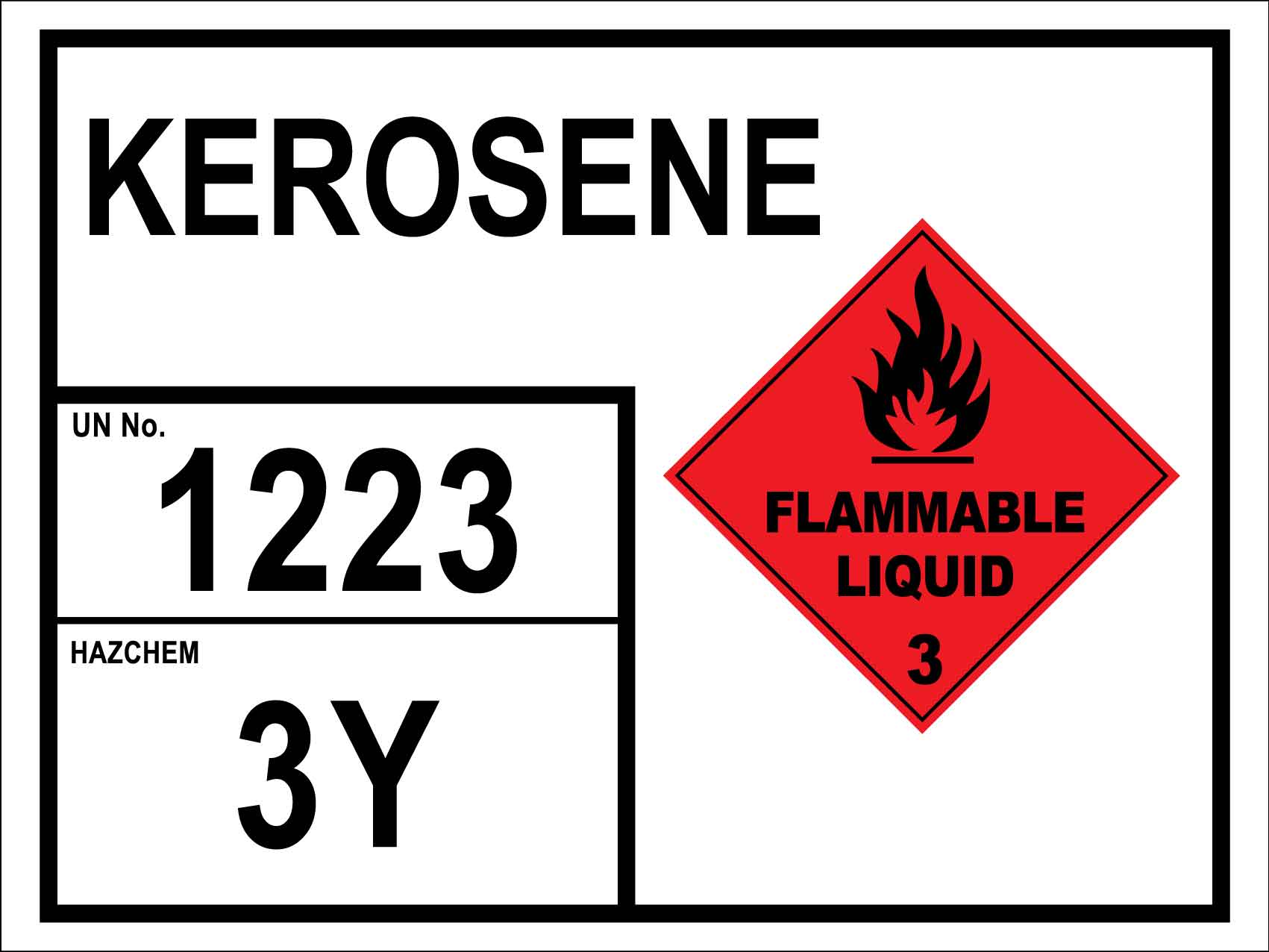 Kerosene 1223 3Y Sign – New Signs