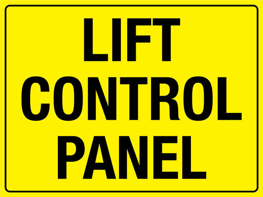 Lift Control Panel Sign
