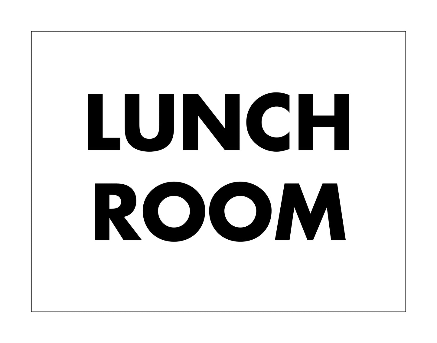 Lunch Room Sign
