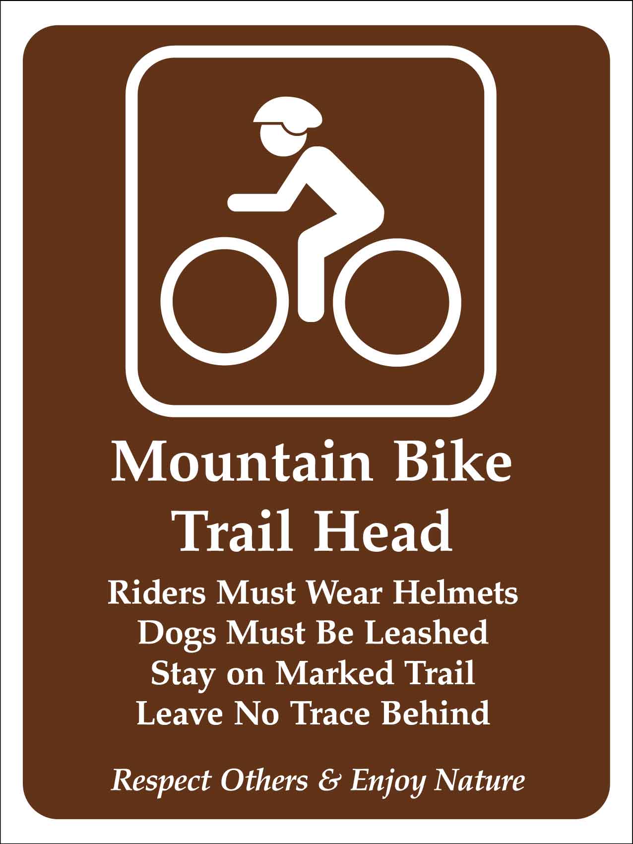 Mountain Bike Trail Head Campground Sign