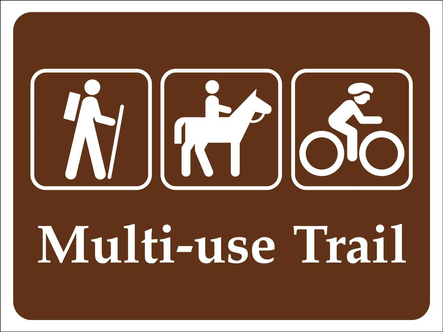 Multi-use Trail Campground Sign