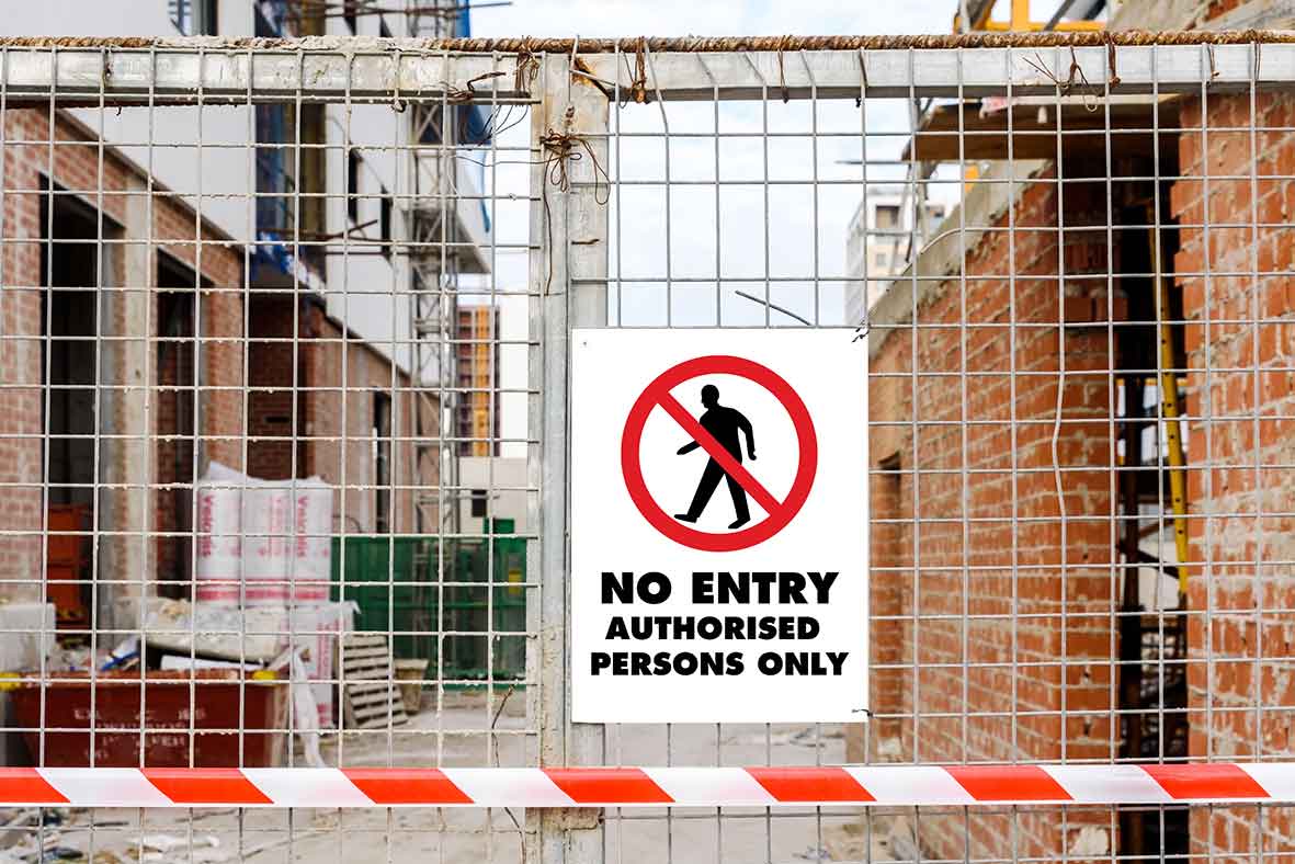 No Entry Authorised Persons Only Sign