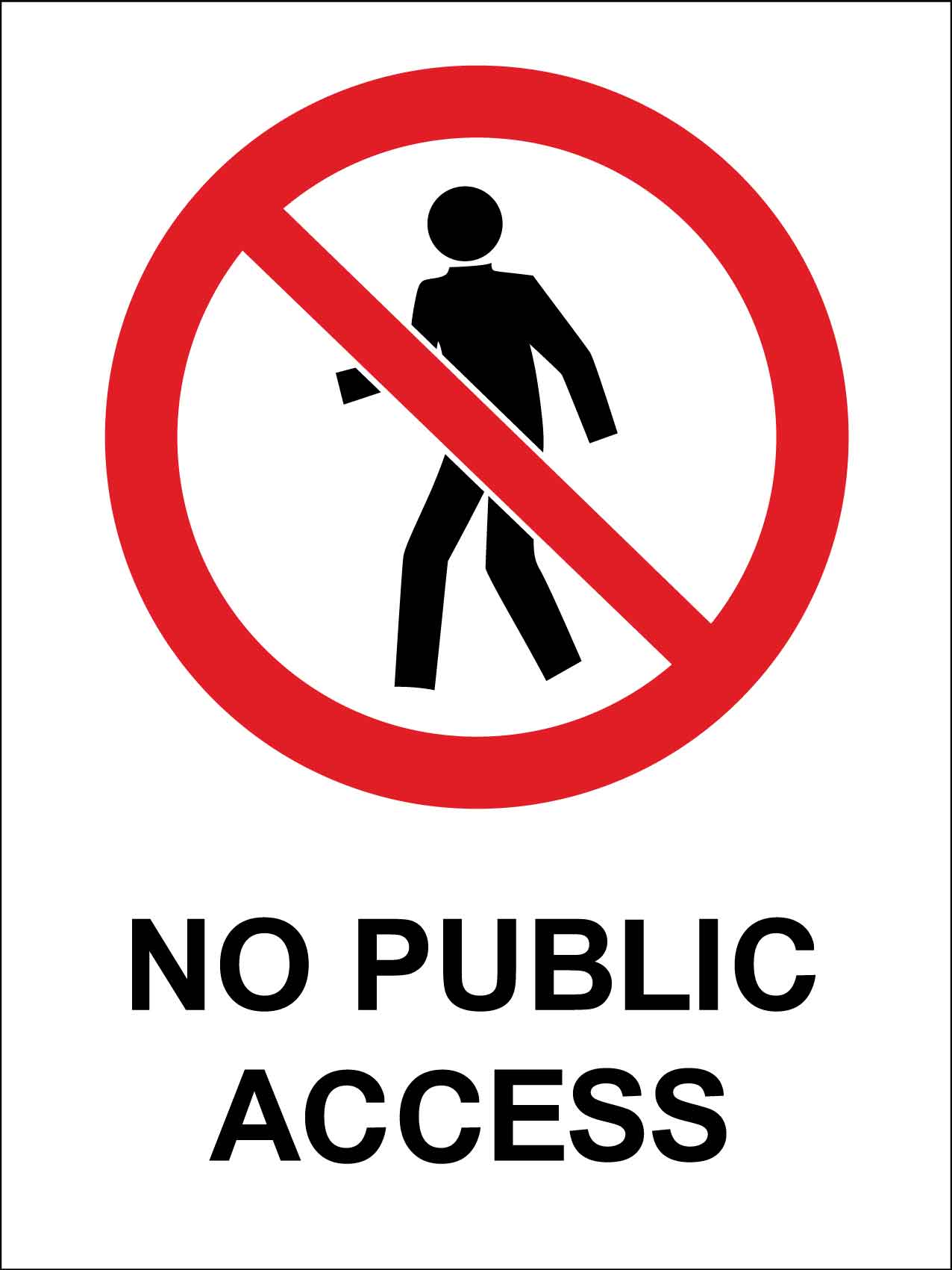 No Public Access Sign