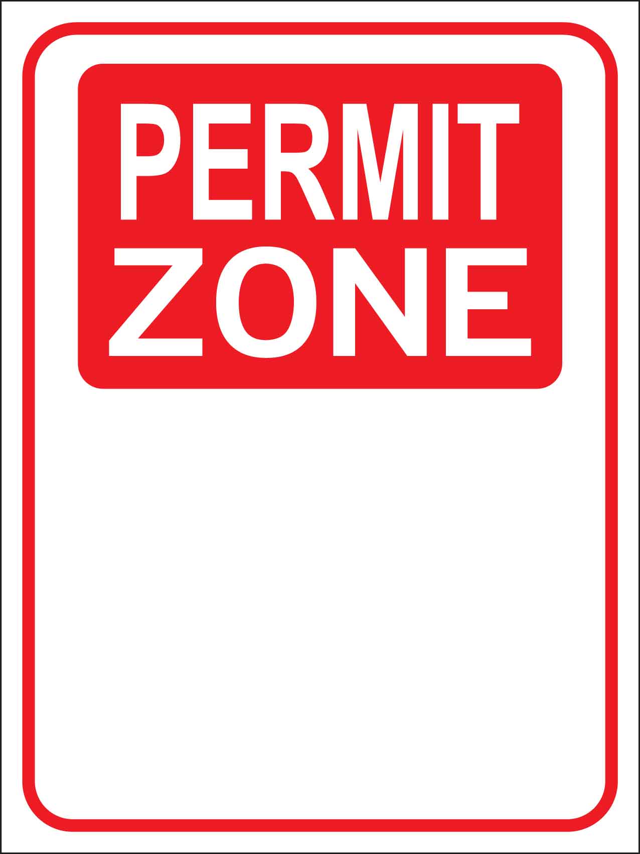 Permit Zone Sign