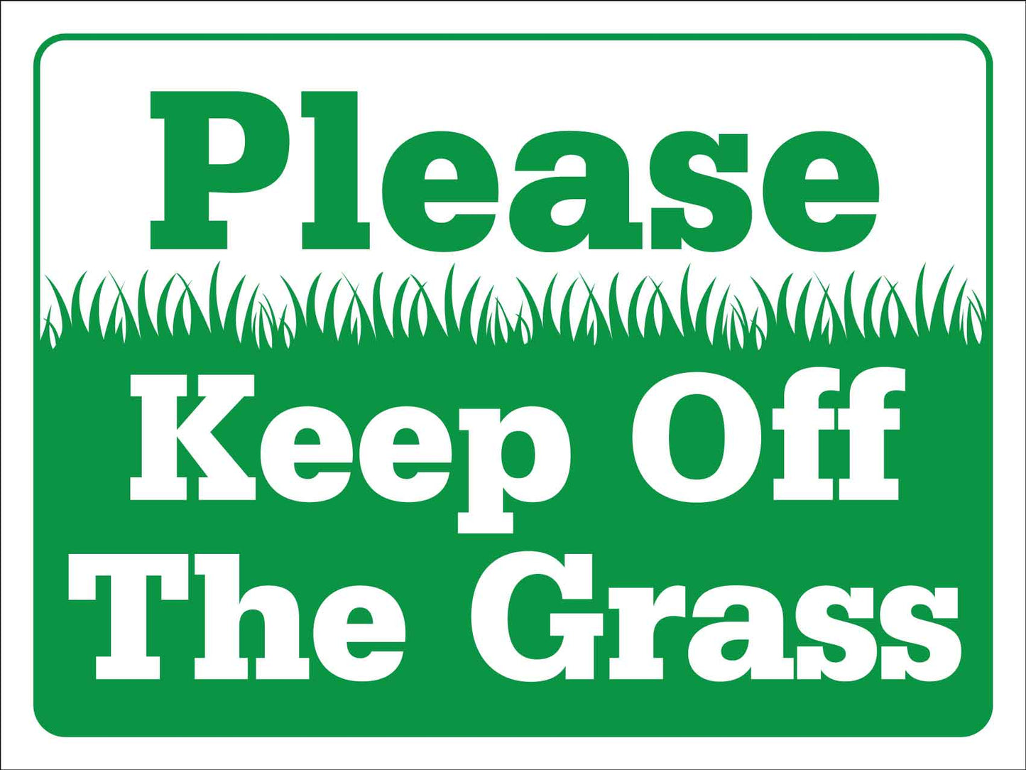 Please Keep Off The Grass Sign