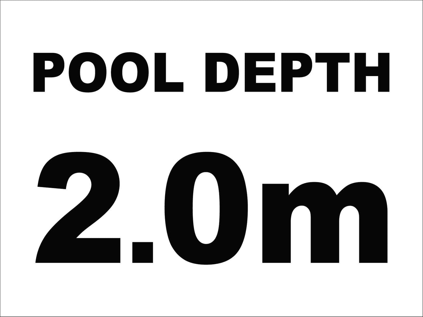 Pool Depth Custom Sign