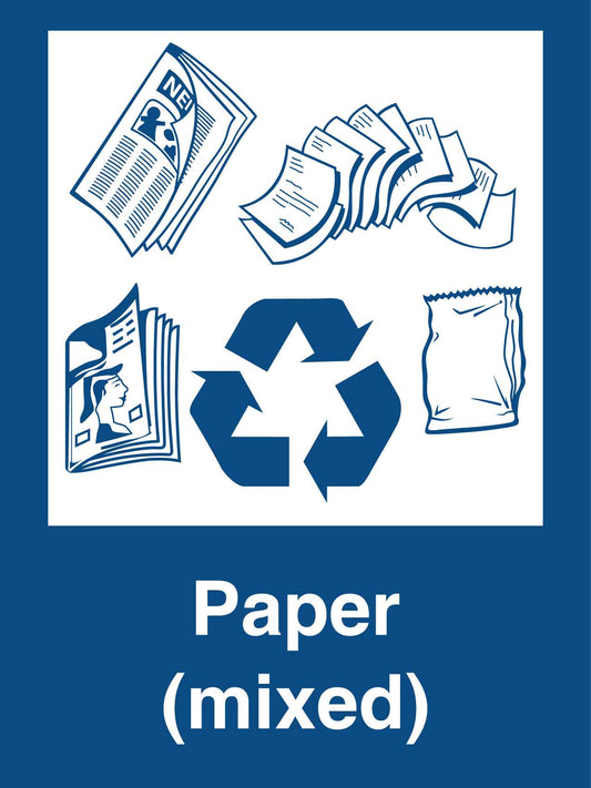 Recycle Paper (Mixed) Sign