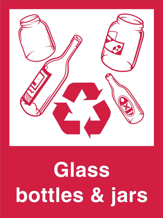 Recycle Glass Bottles & Jars Sign