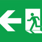 Running Man Left Arrow Sign