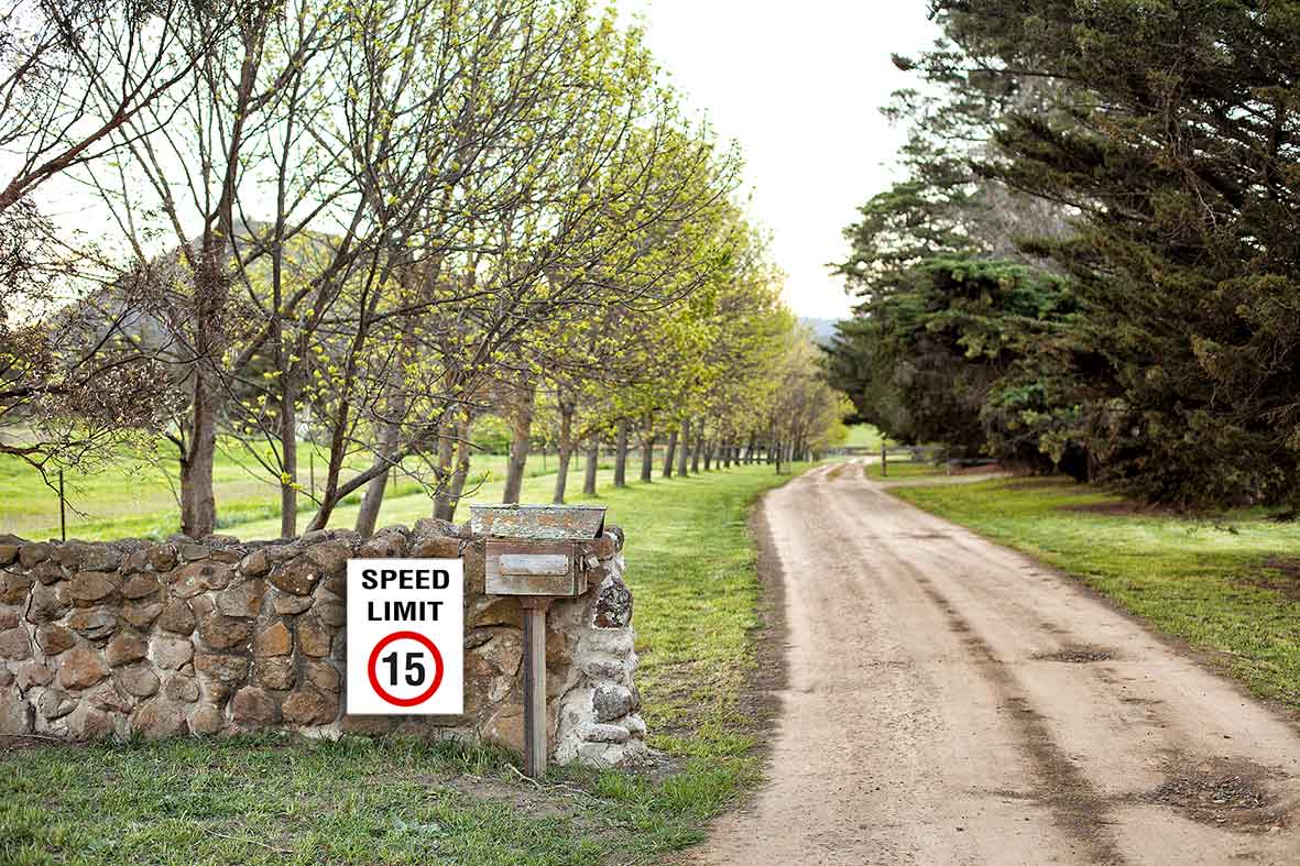 Speed Limit 15km Sign