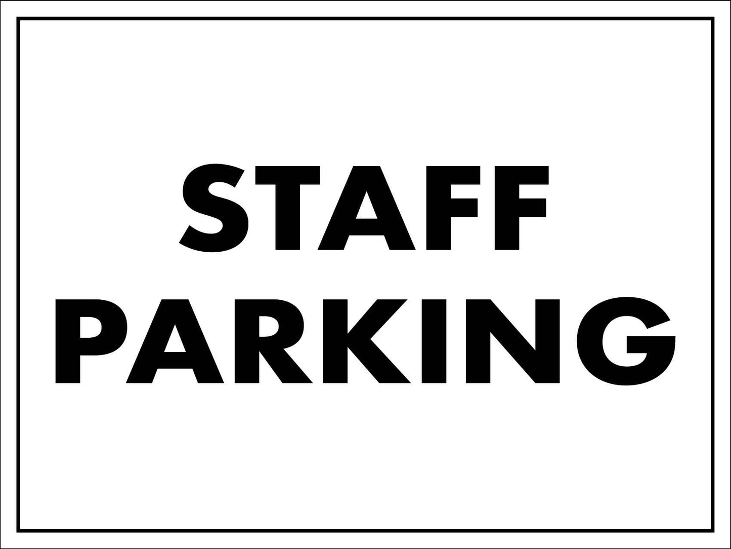 Staff Parking Sign