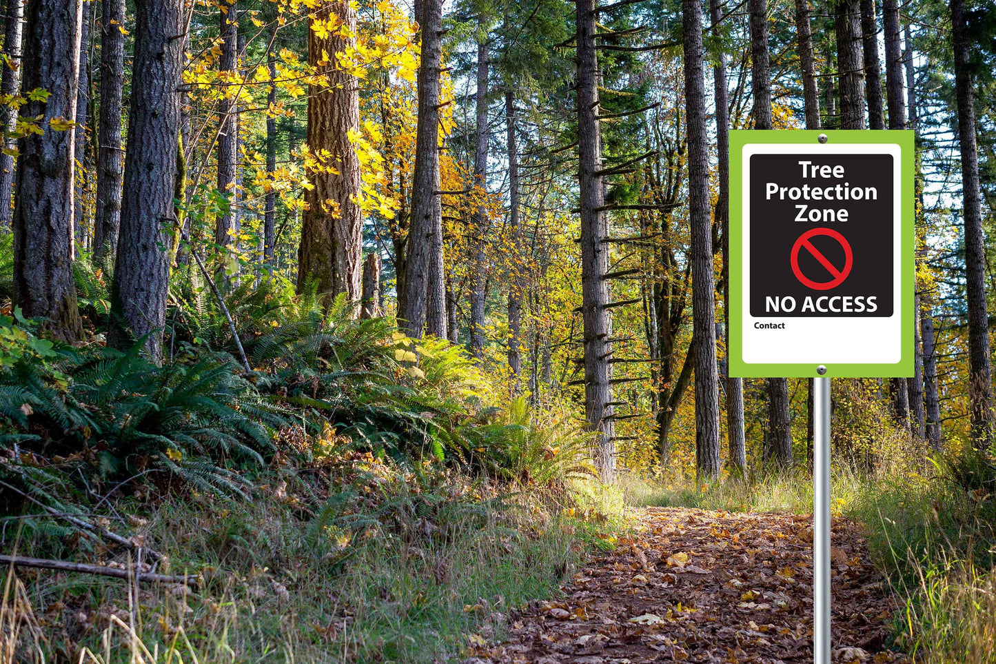 Tree Protection Zone No Access Custom Sign