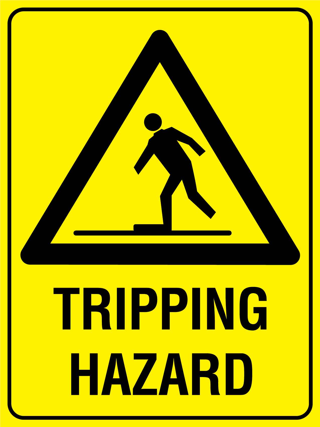 Tripping Hazard Sign