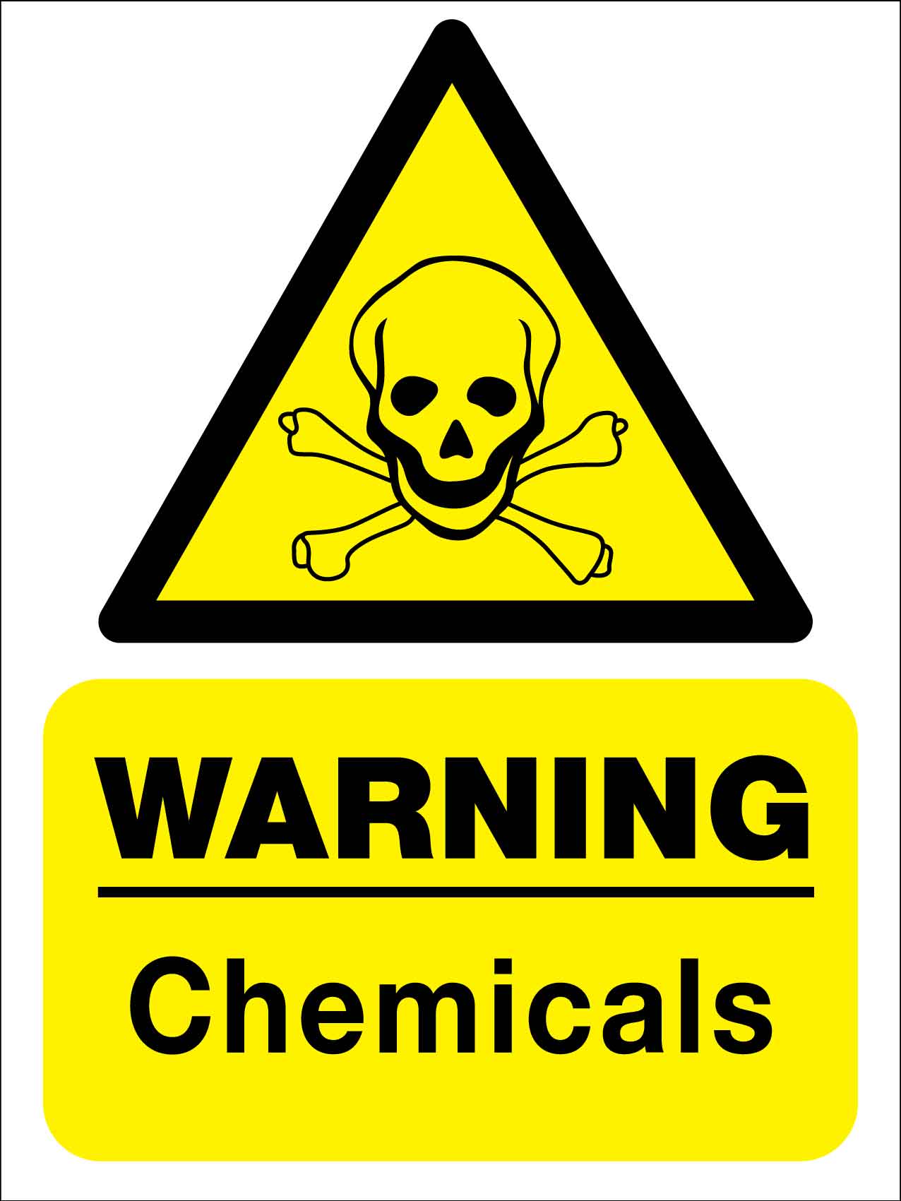 Warning Chemicals Sign