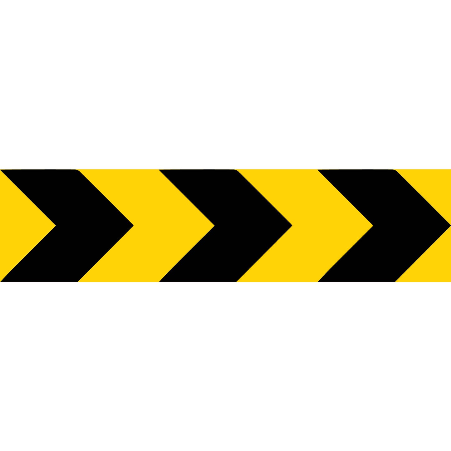 Yellow Black Bold Arrows Long Skinny Multi Message Traffic Sign
