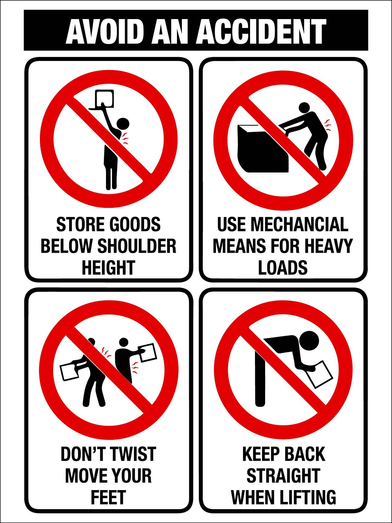 Avoid an Accident Sign - New Signs