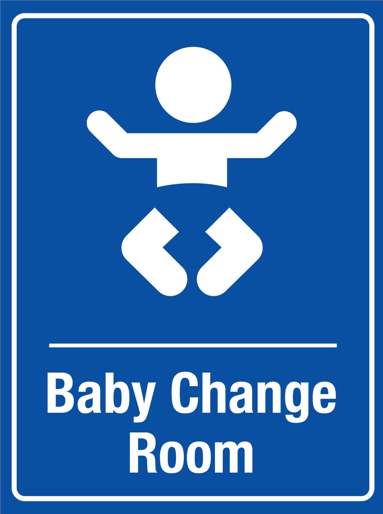 Baby Change Room Blue Sign - New Signs