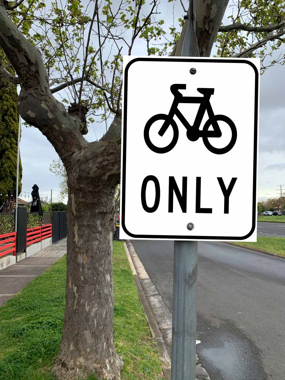 Bike Only Symbol Sign - New Signs