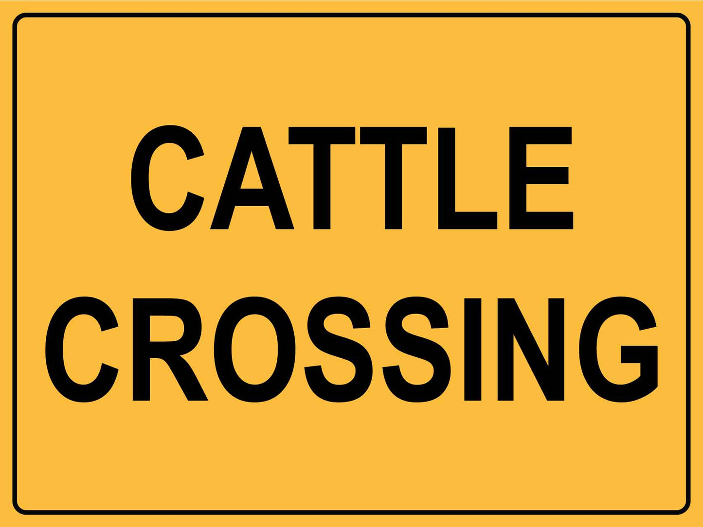 Cattle Crossing Sign - New Signs