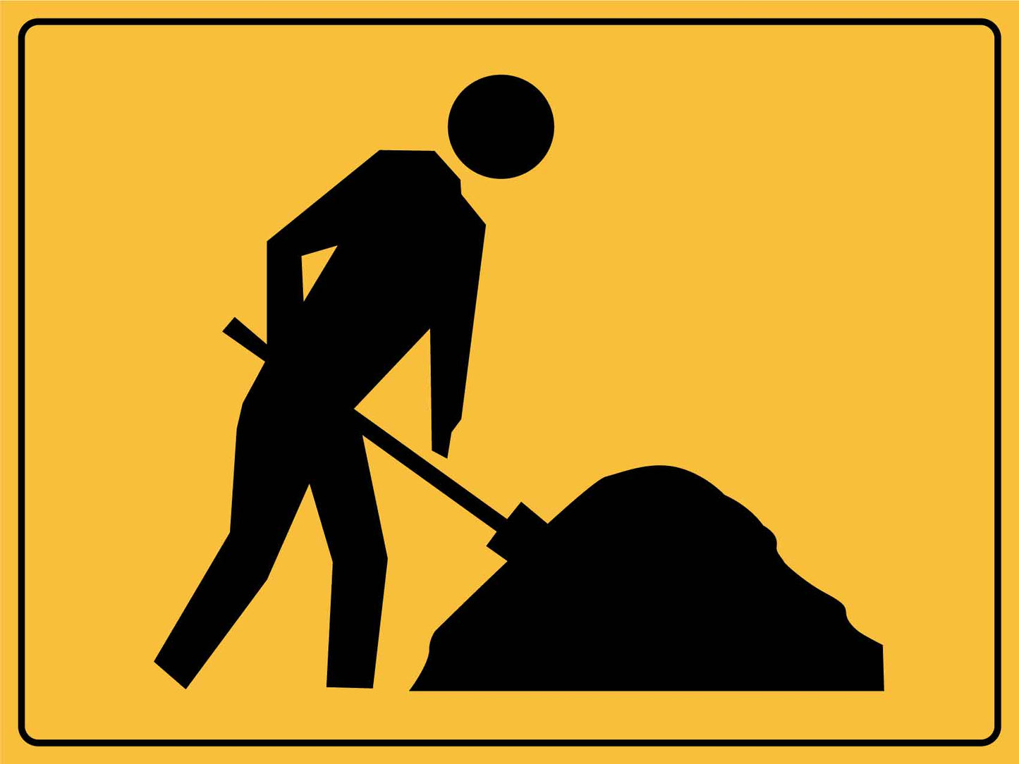 Caution Workmen Ahead Image Sign - New Signs