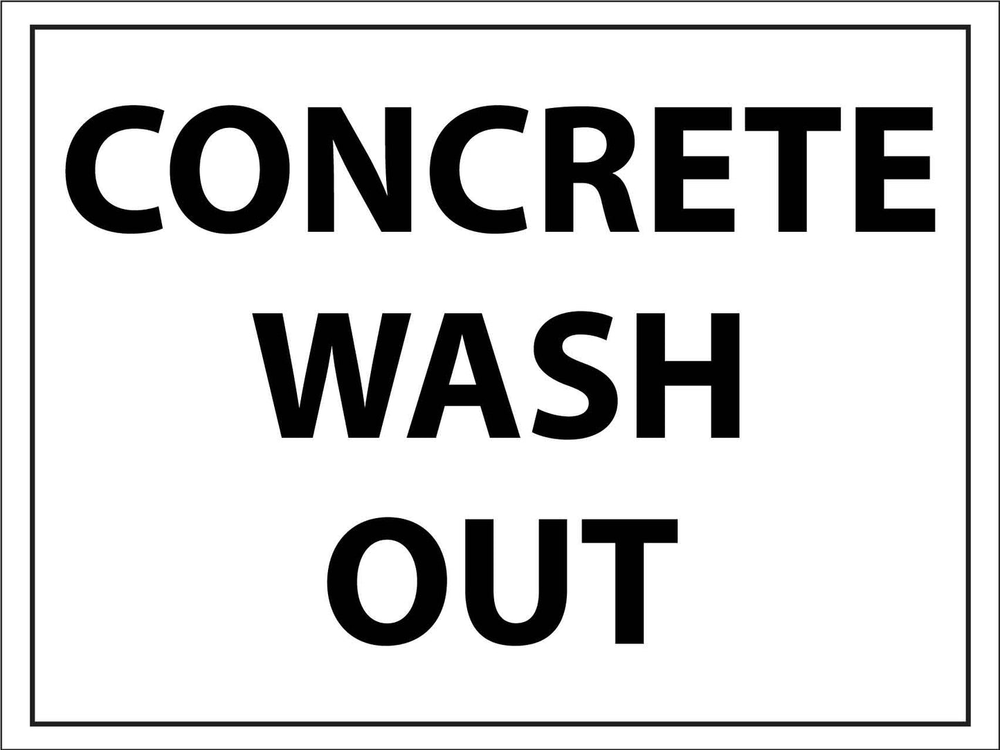 Concrete Wash Out Sign - New Signs