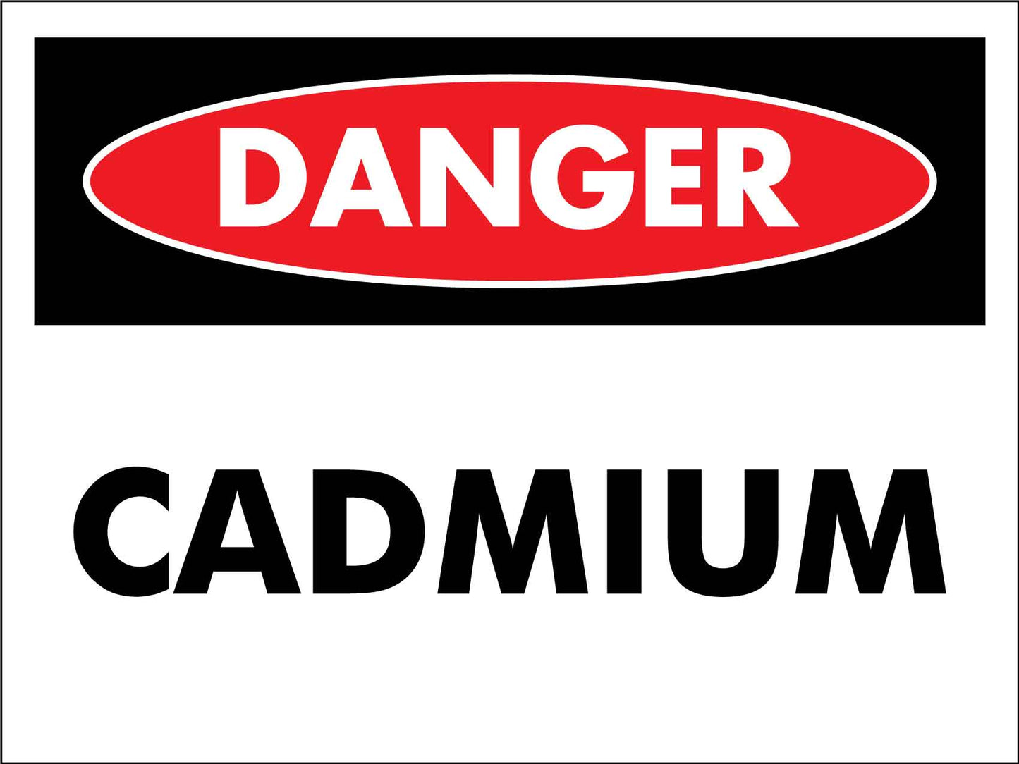 Danger Cadmium Sign - New Signs