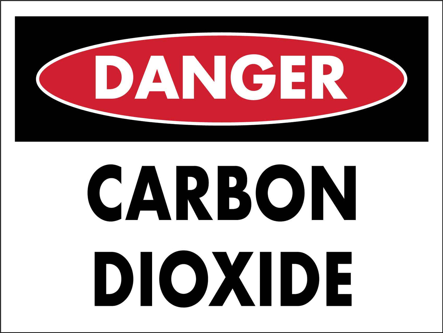 Danger Carbon Dioxide Sign - New Signs