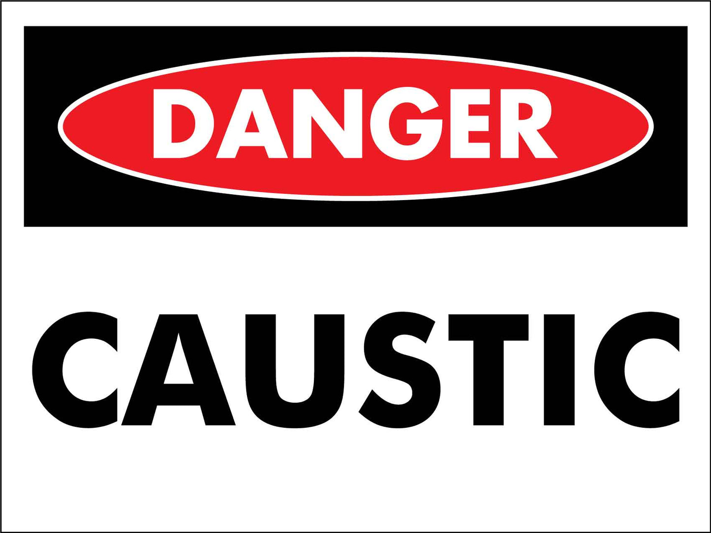 Danger Caustic Sign - New Signs