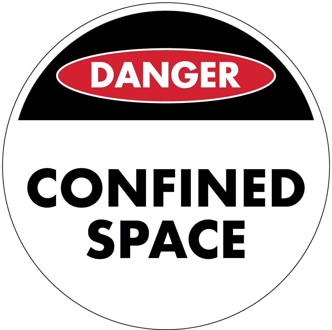 Danger Confined Space Decal - New Signs