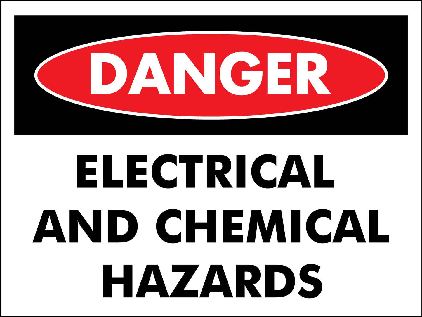 Danger Electrical And Chemical Hazards Sign - New Signs
