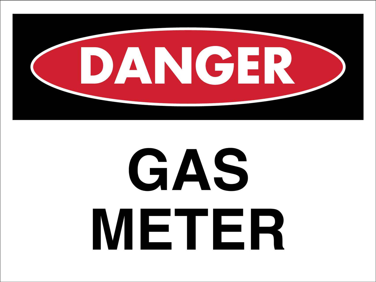 Danger Gas Meter Sign - New Signs
