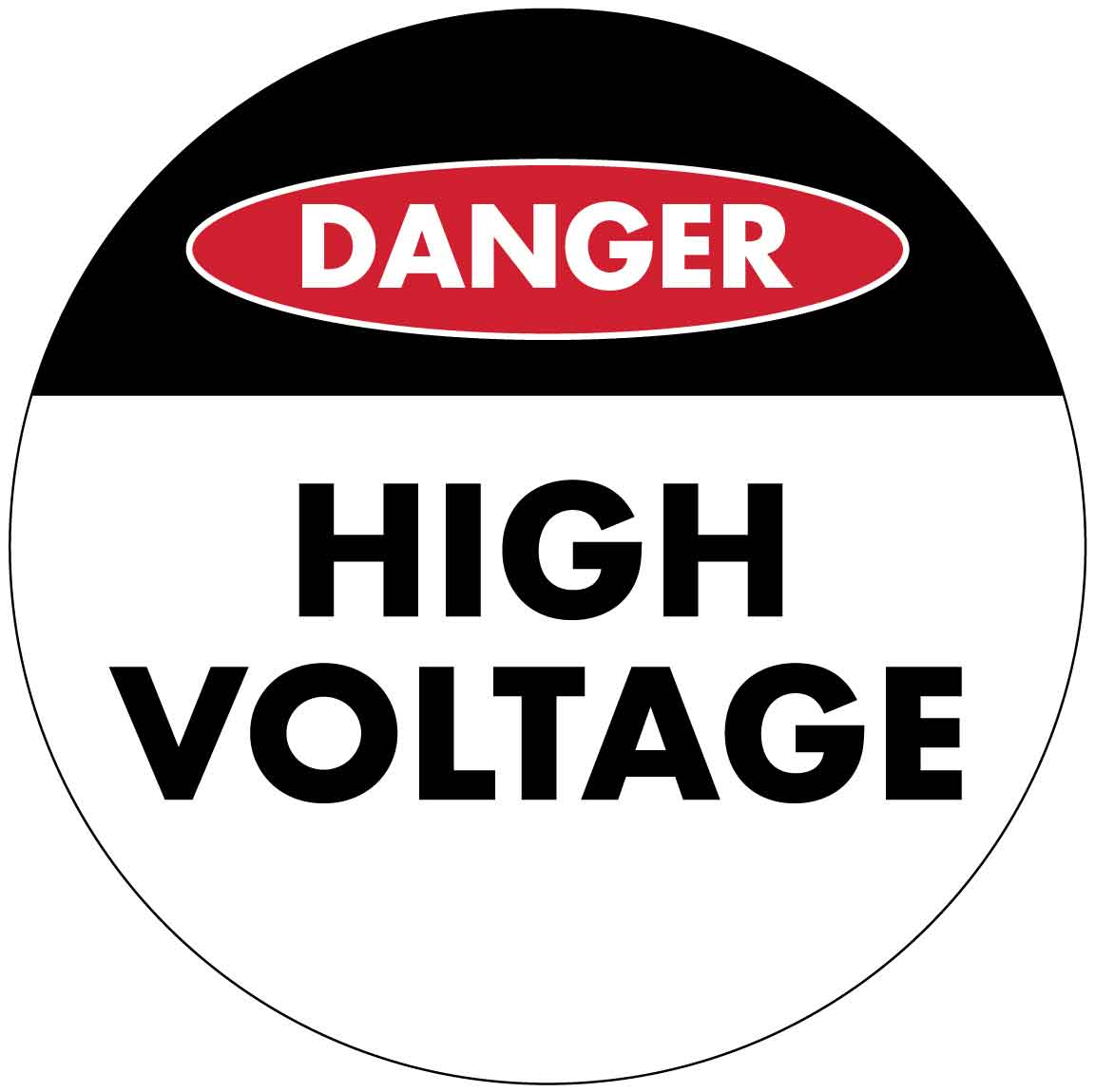 Danger High Voltage Decal - New Signs