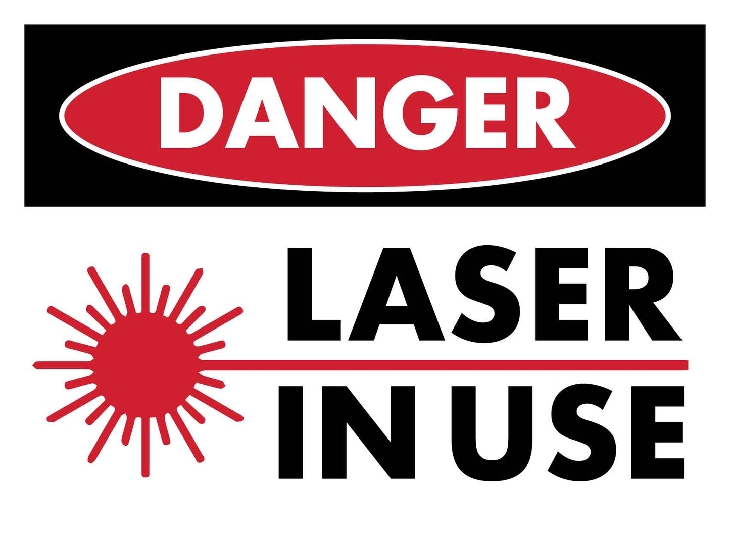Danger Laser In Use Sign - New Signs