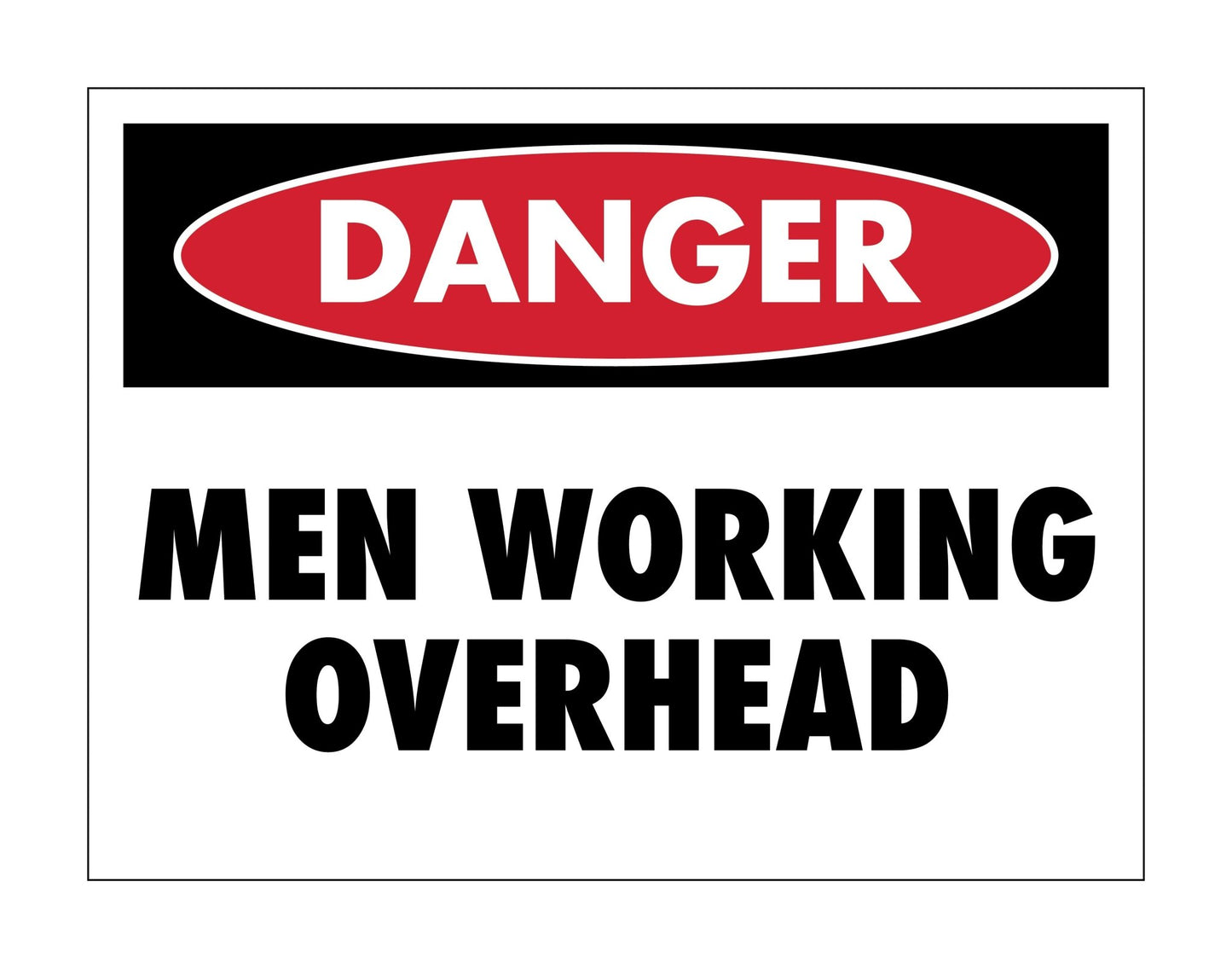 Danger Men Working Overhead Sign - New Signs