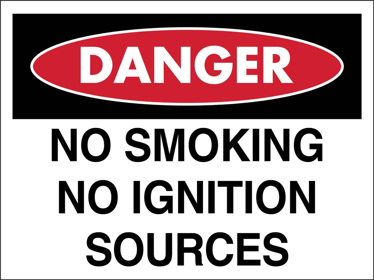 Danger No Smoking No Ignition Sources Sign - New Signs