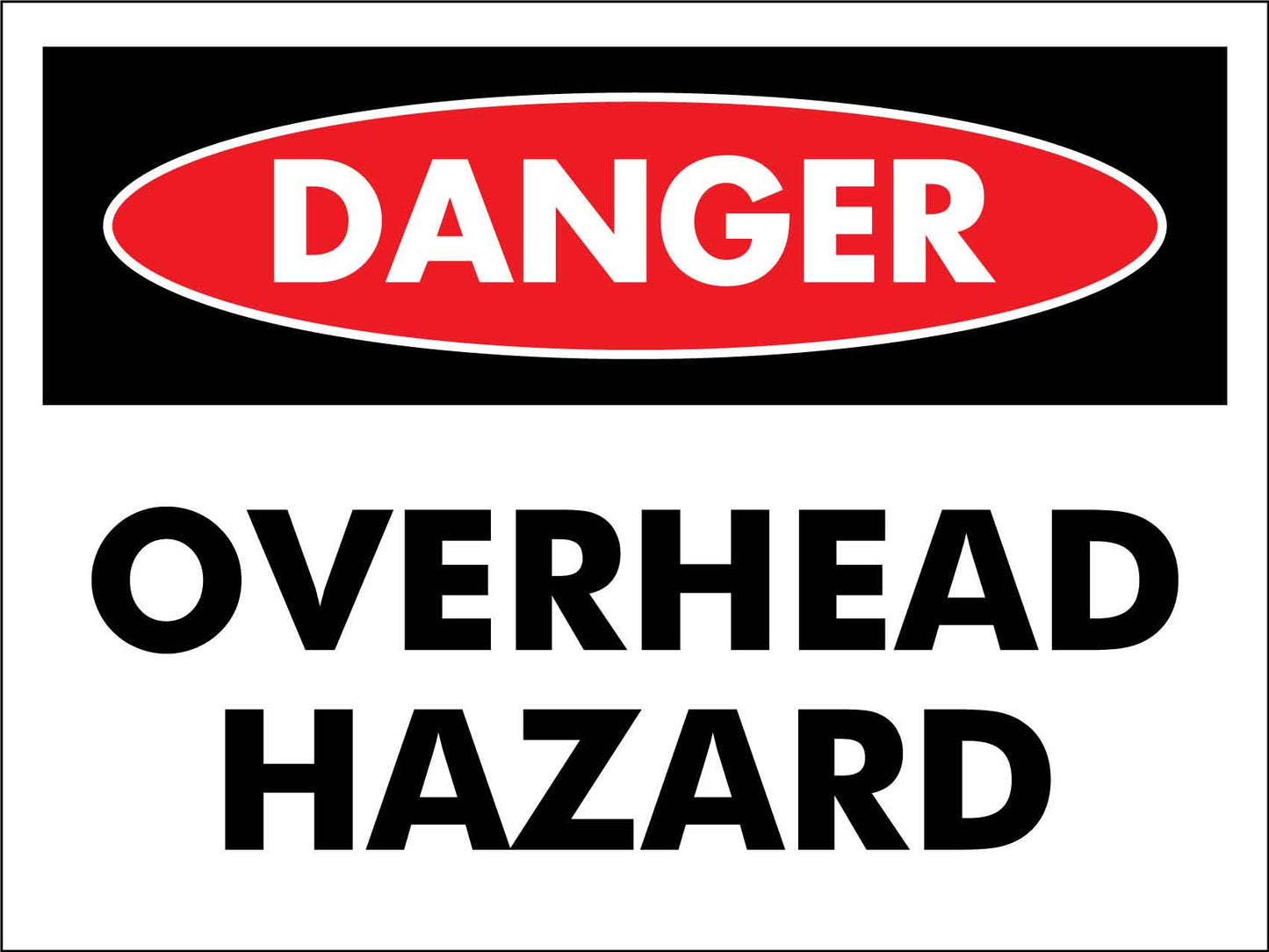 Danger Overhead Hazard Sign - New Signs
