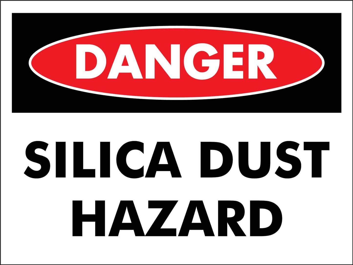 Danger Silica Dust Hazard Sign - New Signs